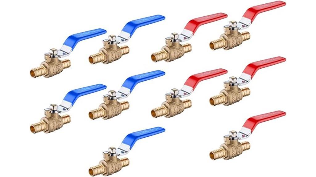 10 pack brass ball valves