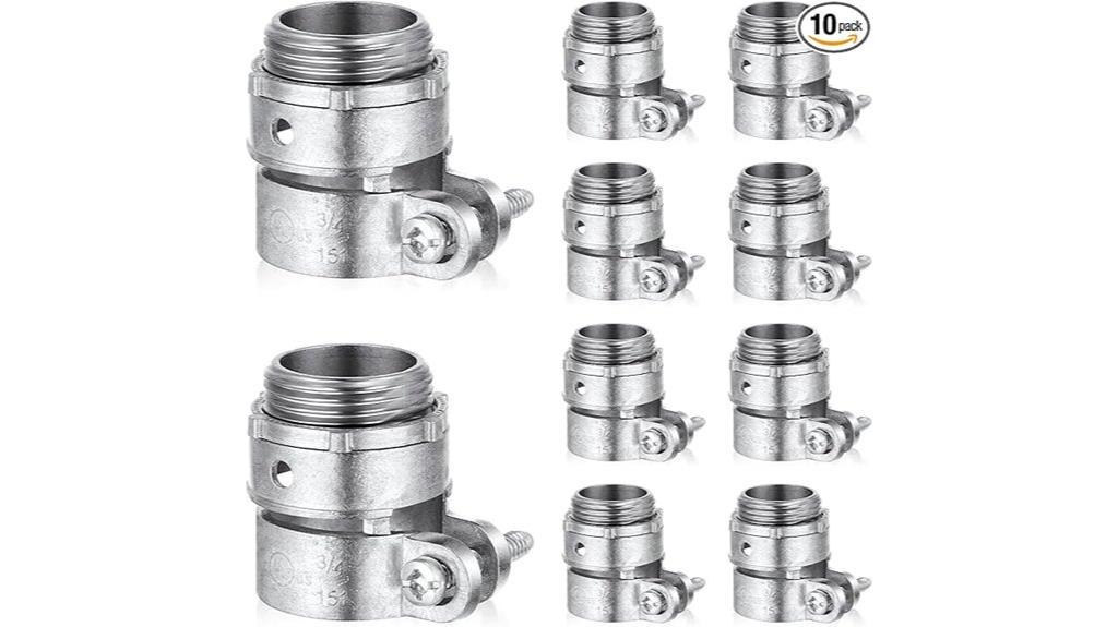 10 pack electrical conduit connectors