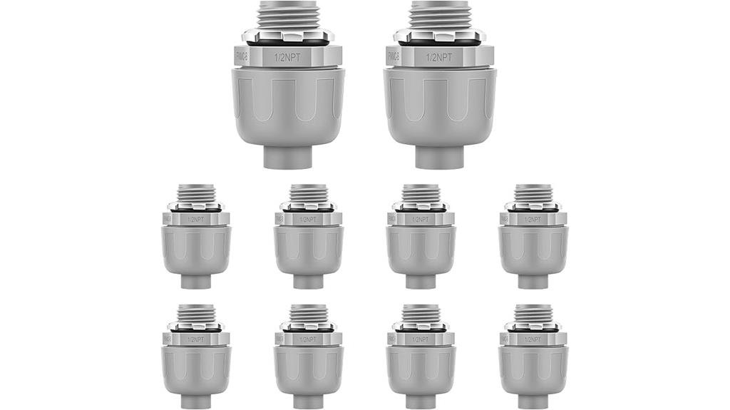 10 pack liquid tight connectors