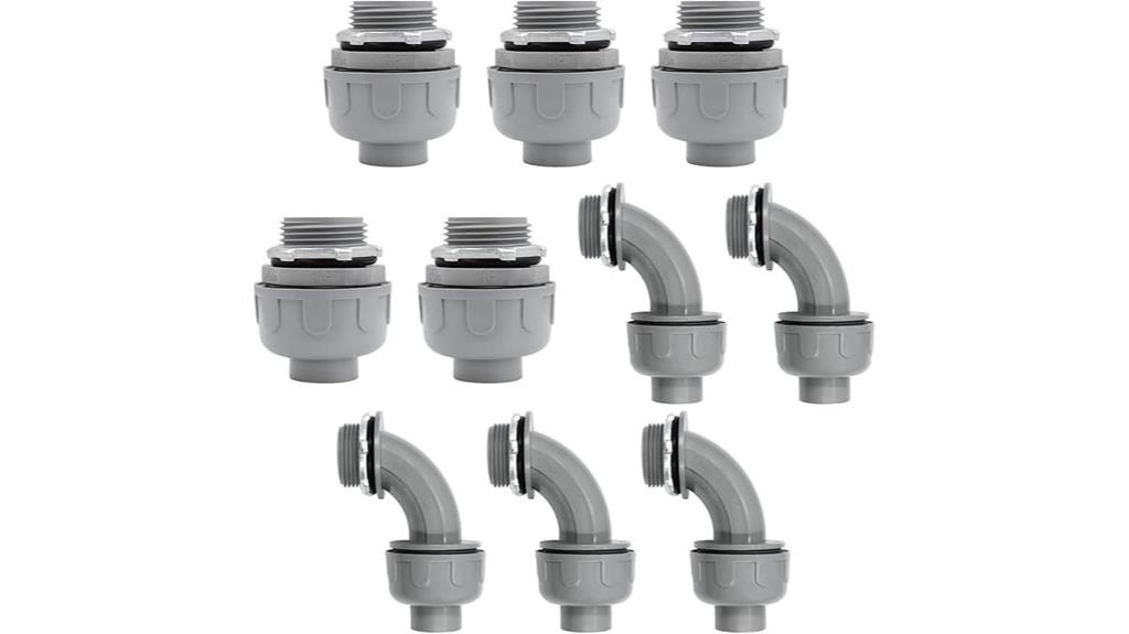 10 pack pvc conduit connectors
