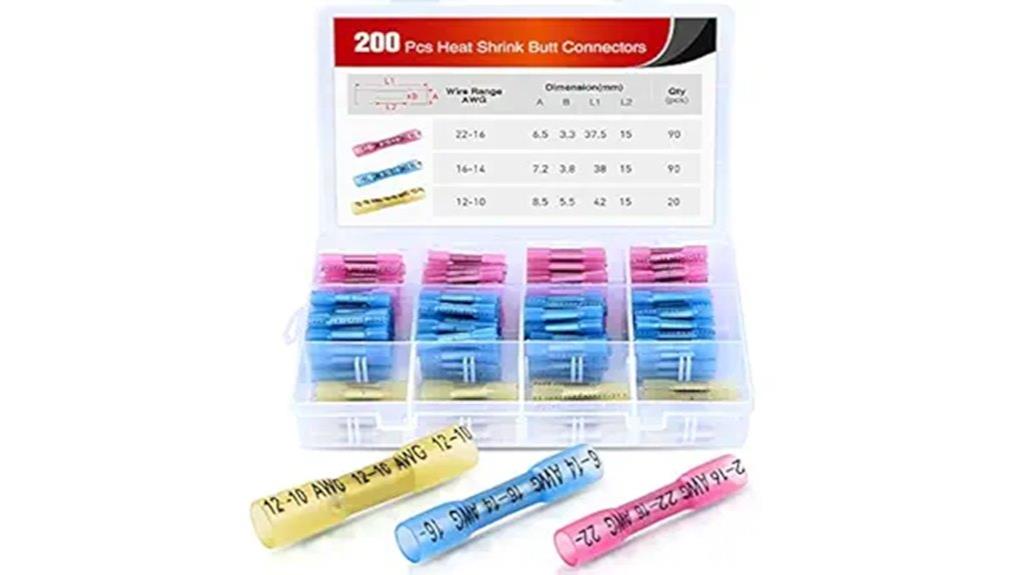 200 piece heat shrink connectors