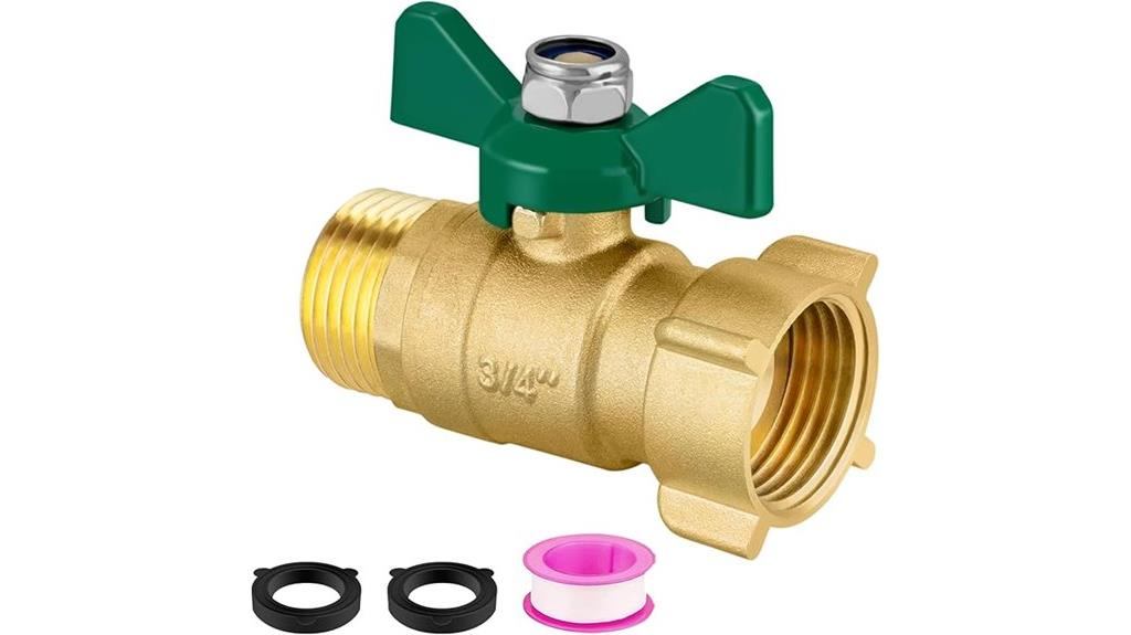 brass hose shutoff valve