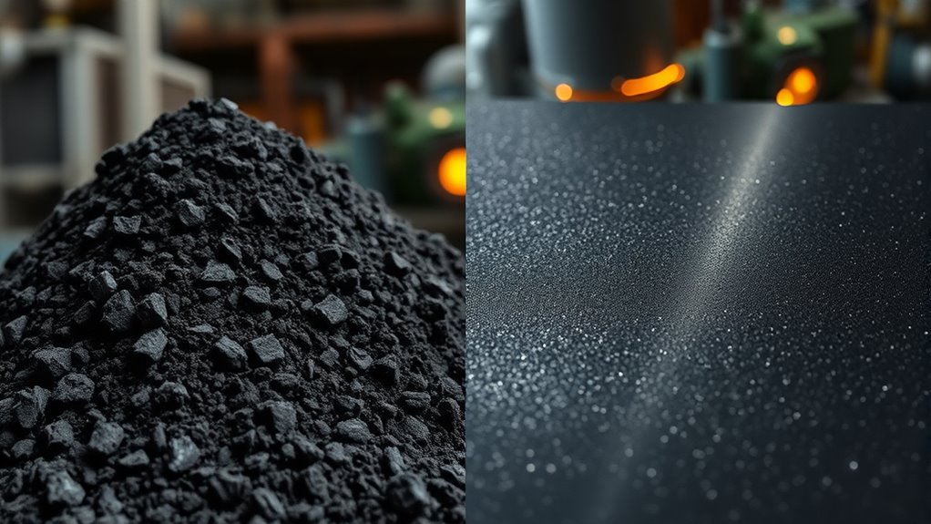carbon manufacturing processes differ