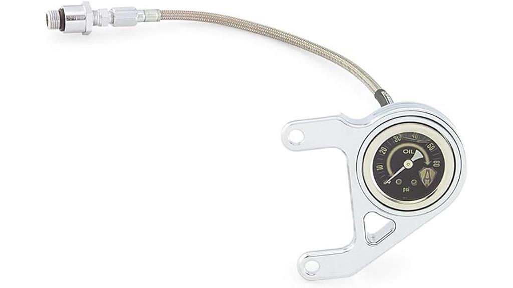 chrome oil pressure gauge