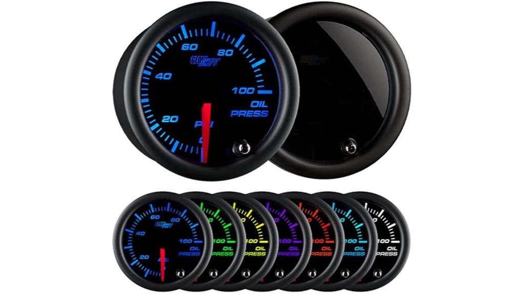 colorful 100 psi oil gauge