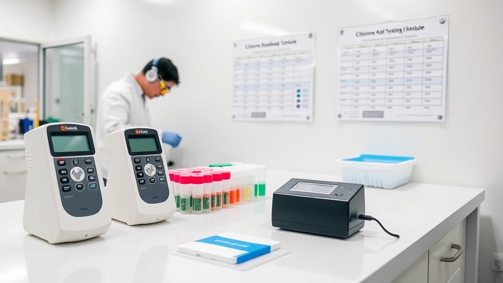 consistent water testing schedule