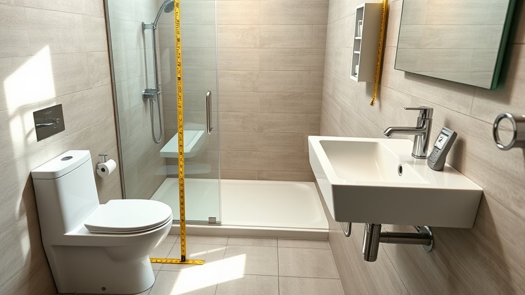 customizing bathroom measurements