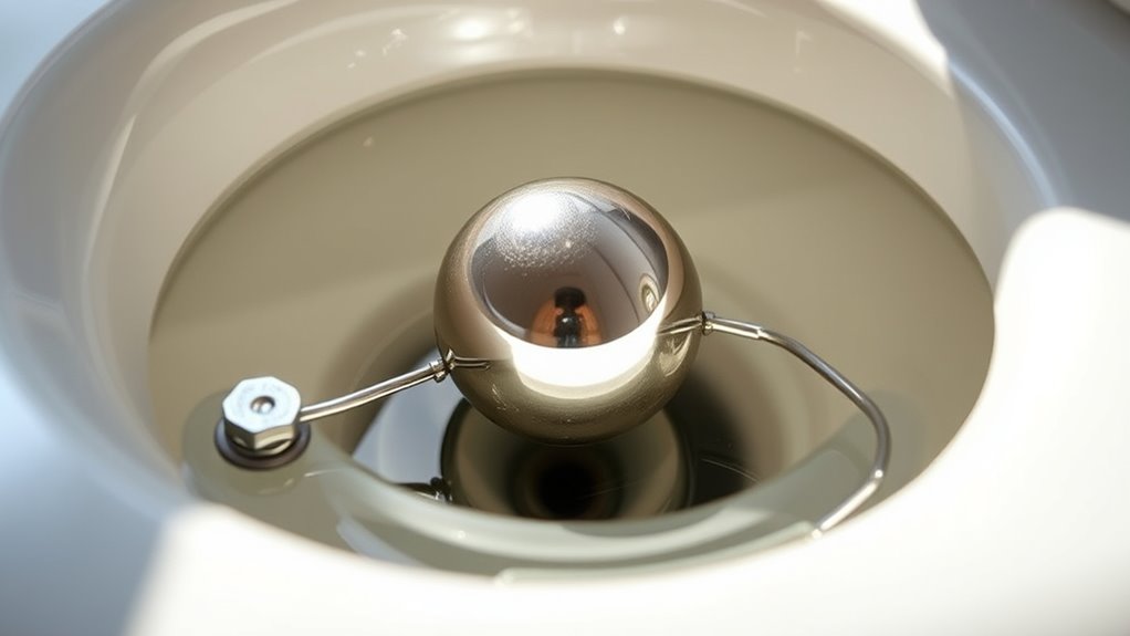 float ball adjustment fixes flushing