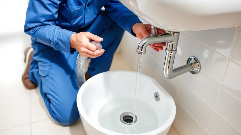 flush fixtures thoroughly first