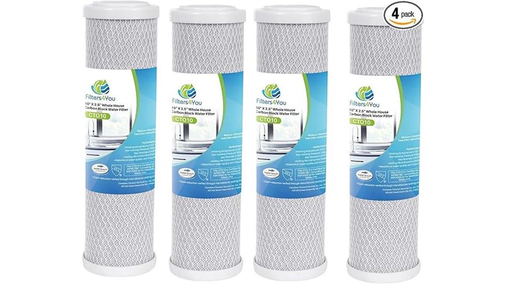 four pack carbon filters
