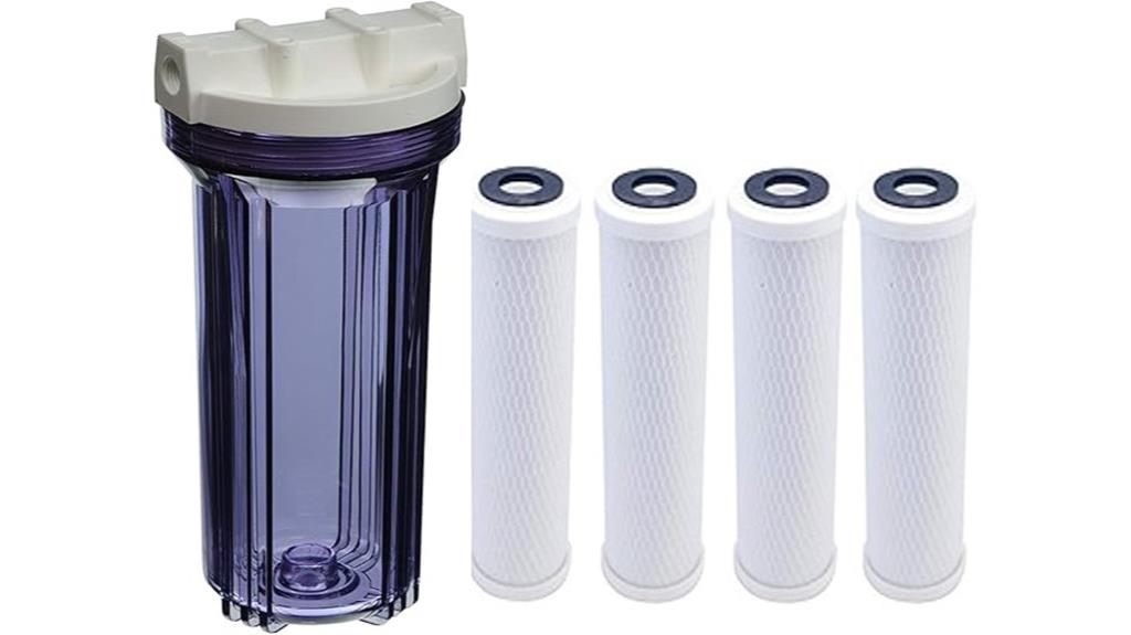 four stage carbon filter housing