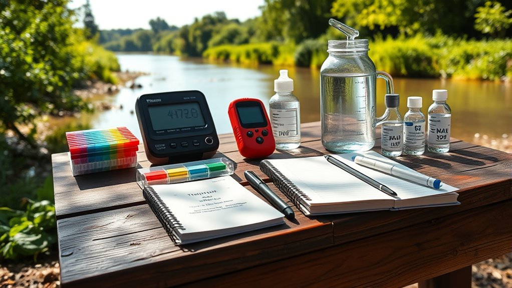 gather water testing supplies