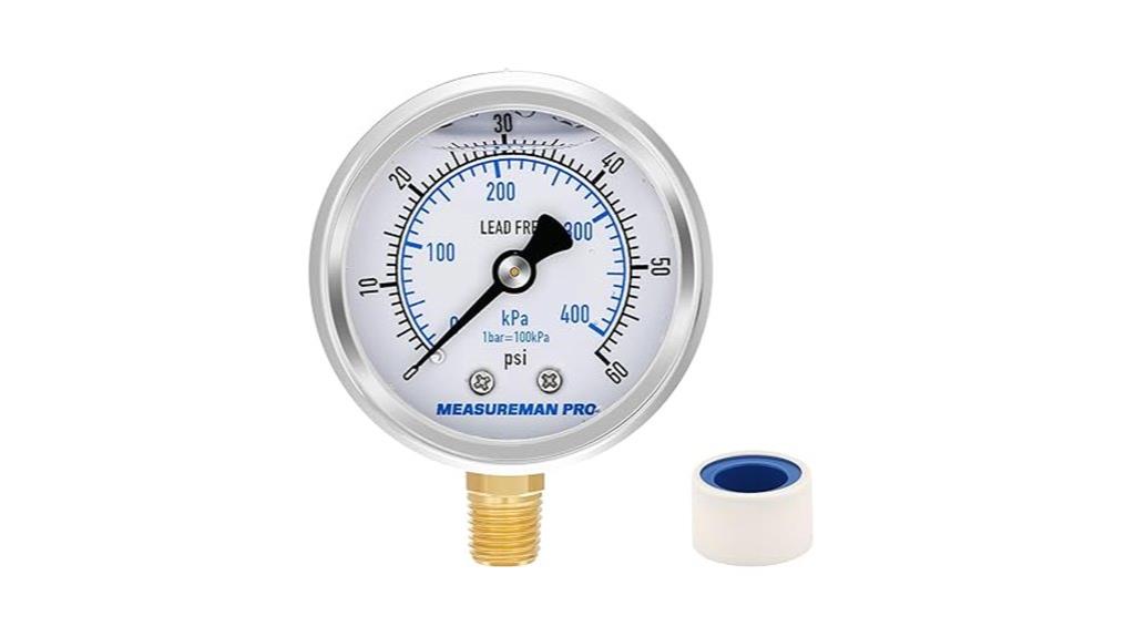 glycerin filled pressure gauge