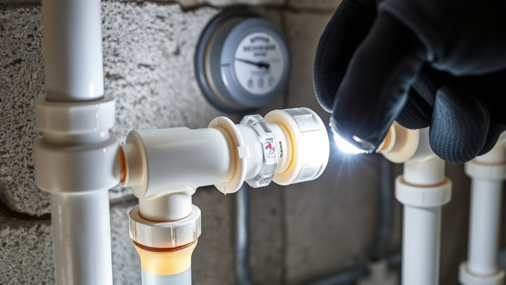 inspect pipes and pressure