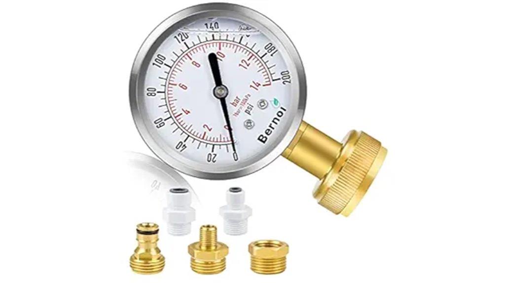 lead free brass water gauge