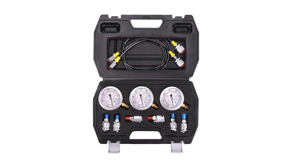 portable excavator hydraulic testing