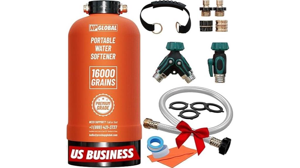 portable rv water softener