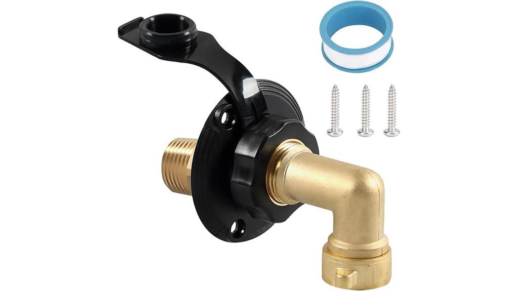 rv water inlet with valve