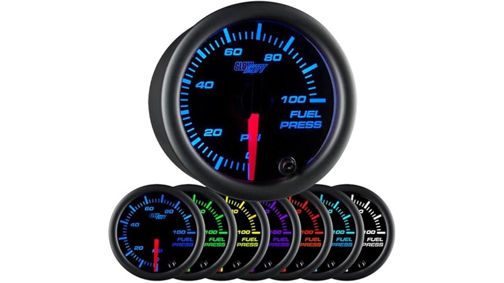 seven color fuel pressure gauge