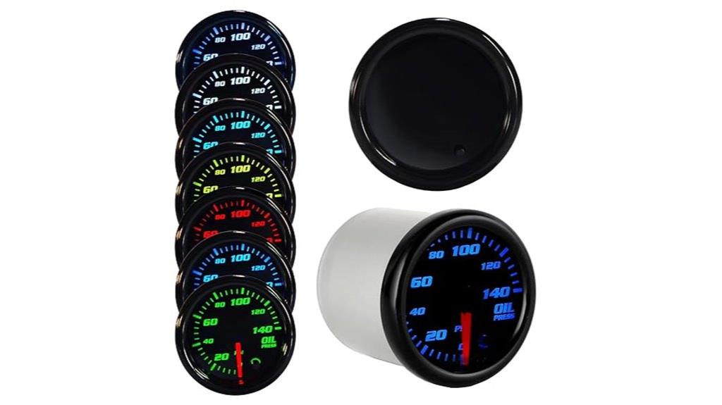 seven color oil pressure gauge