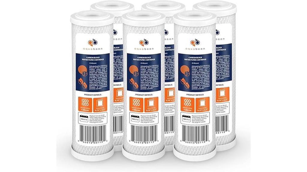 six pack carbon filter cartridges