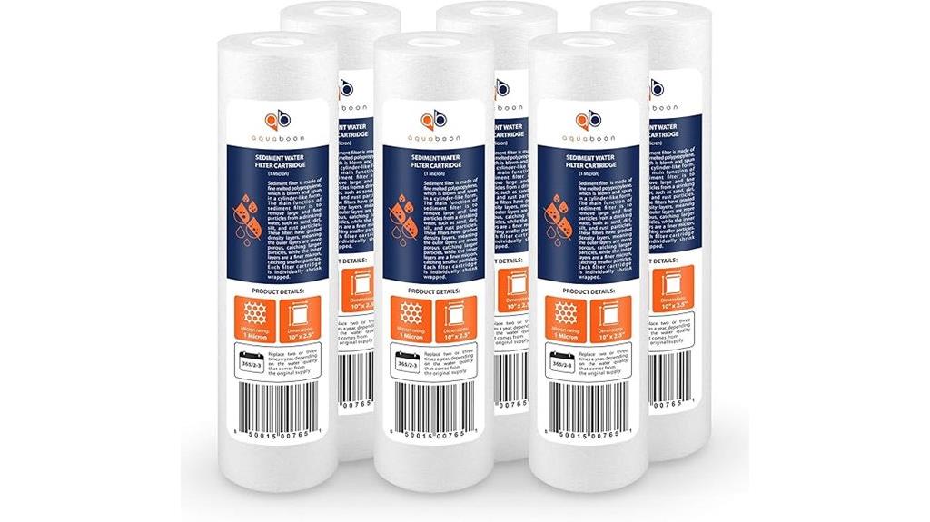 six pack sediment filters