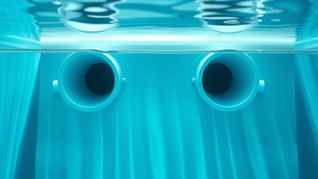 tank shape baffles inlets