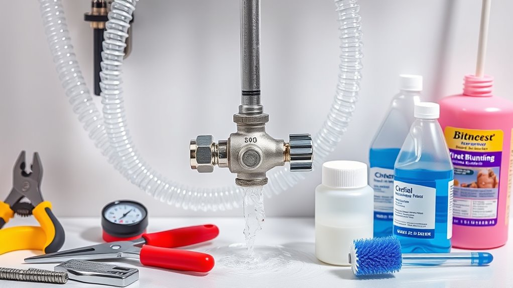 tools and cleaning supplies