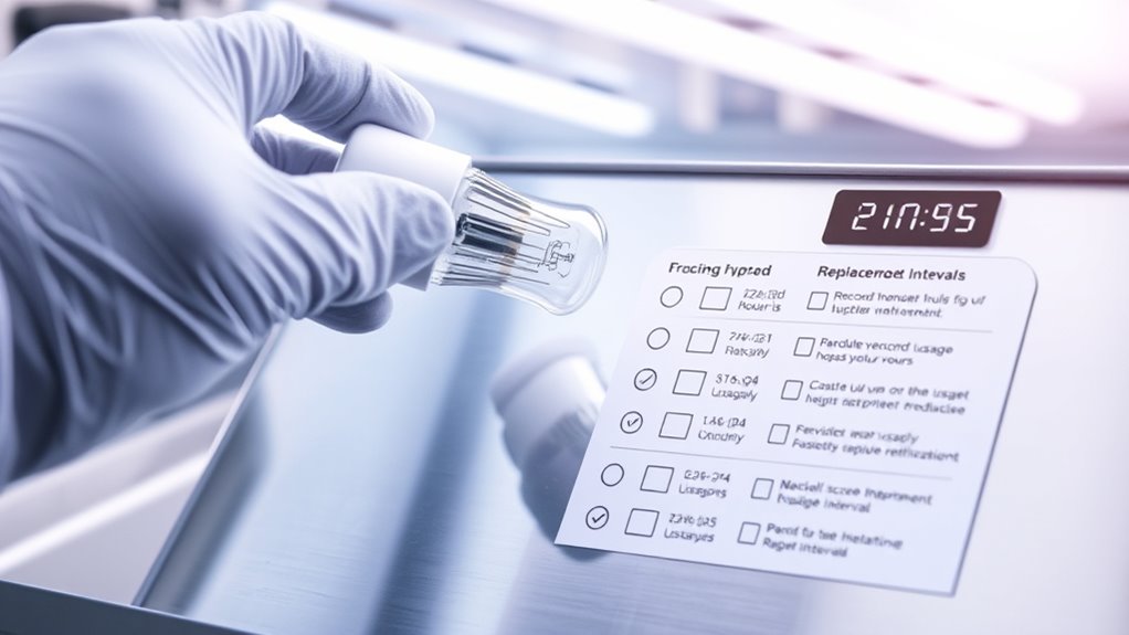 track uv bulb usage