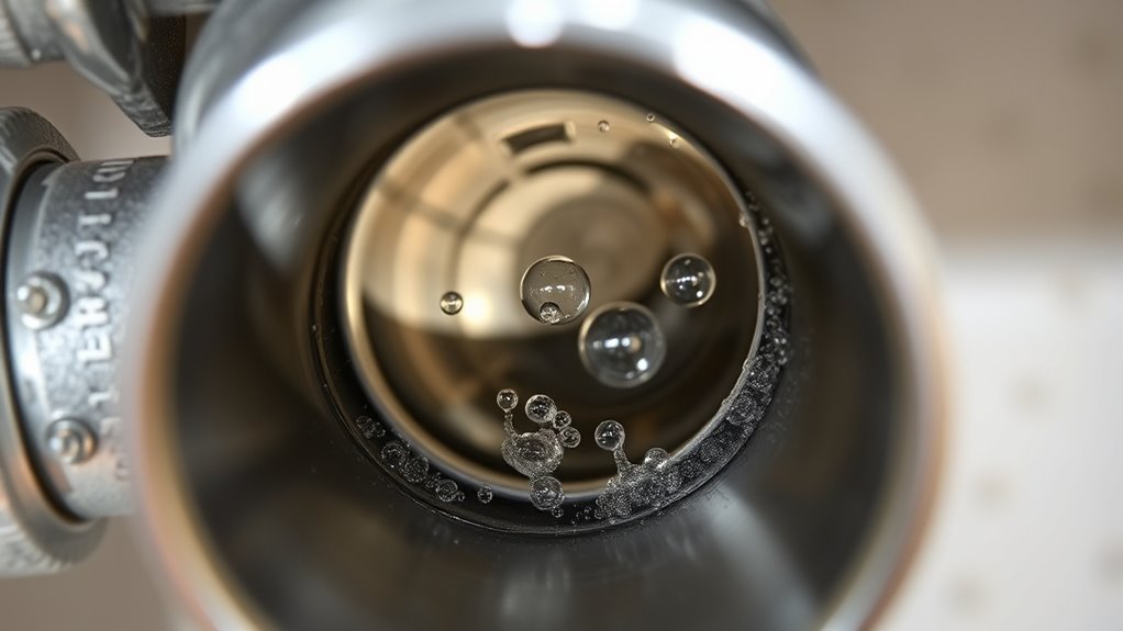 trapped air disrupts water flow