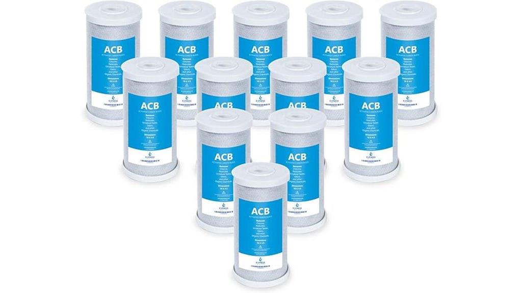 twelve activated carbon filters