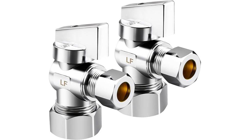 two brass water valves