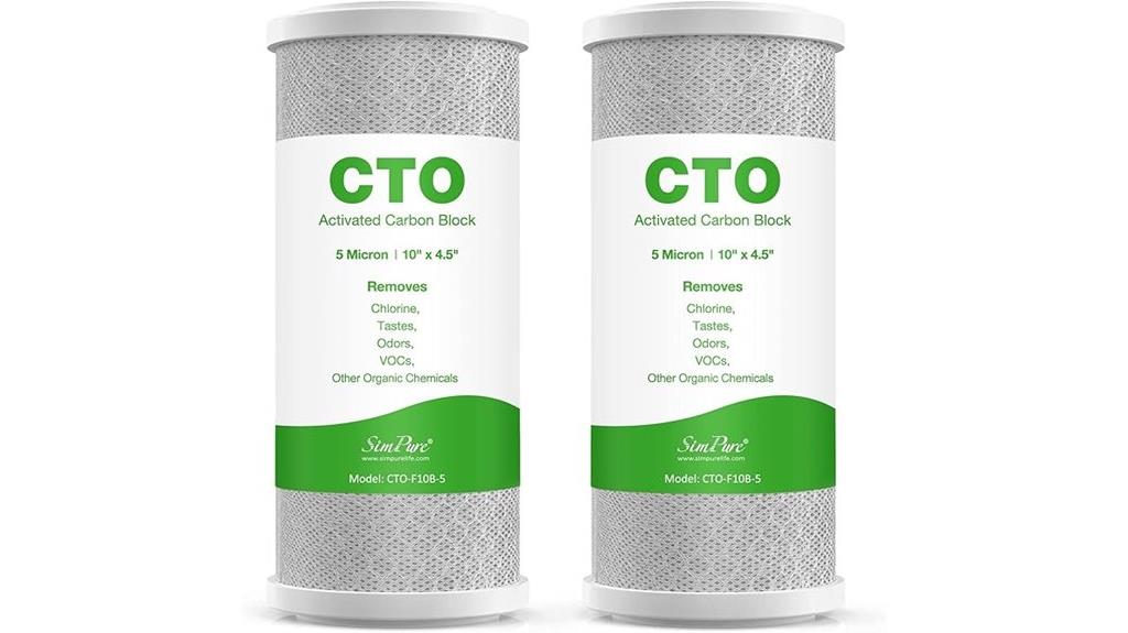 two pack carbon water filters