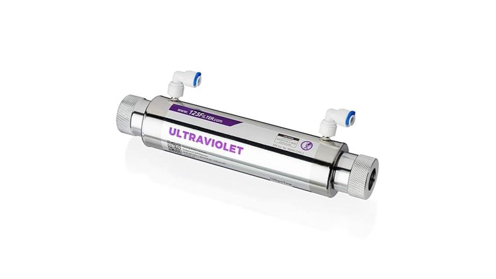 uv water filter with smart flow