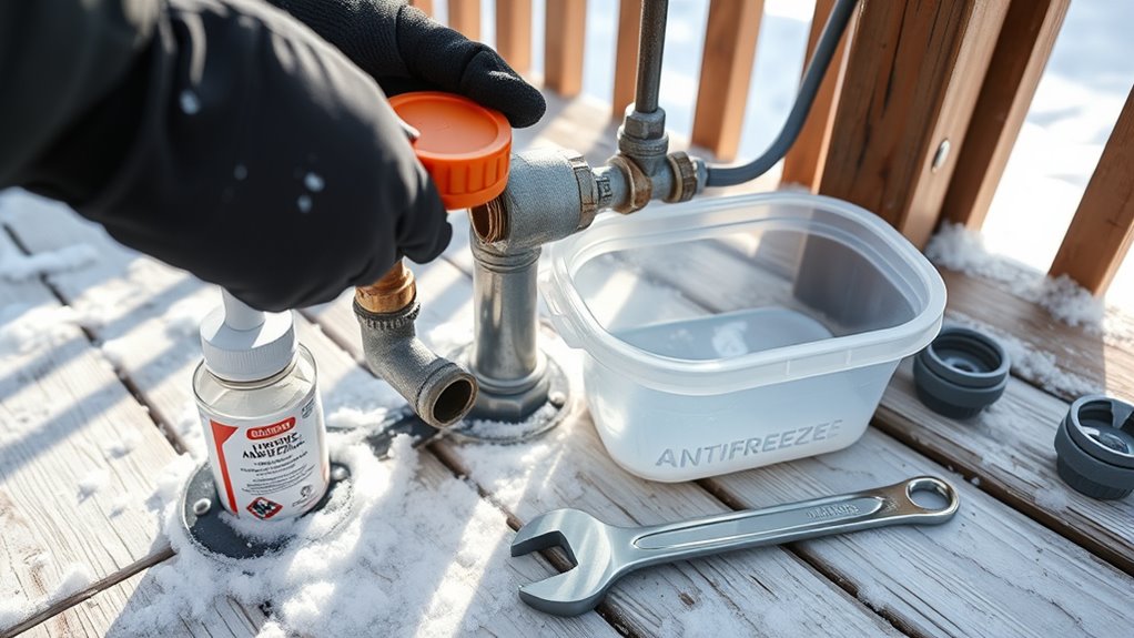 winterize pipes and faucets