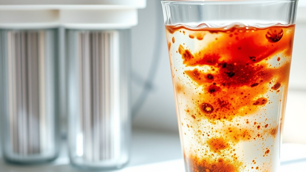 discolored water post filter change