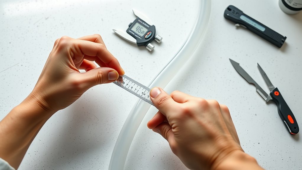 measuring and cutting pex