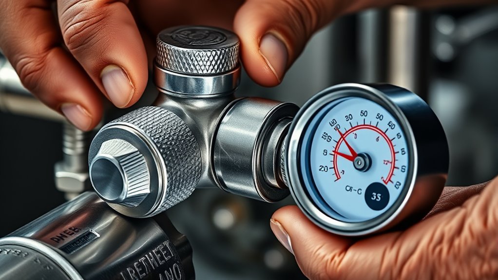 proper regulator and gauge placement