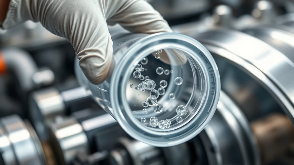 remove trapped air bubbles