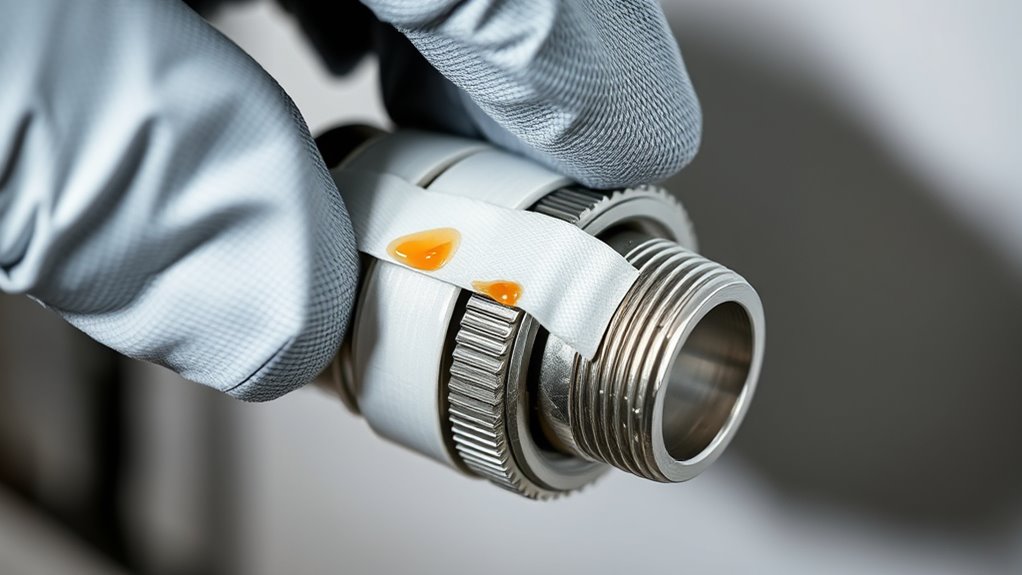 seal pipes with tape