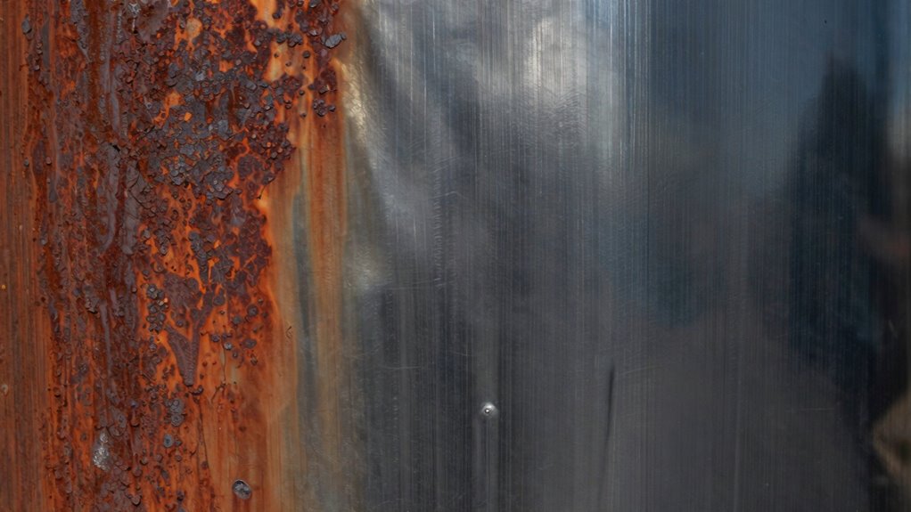 distinguish rust versus iron