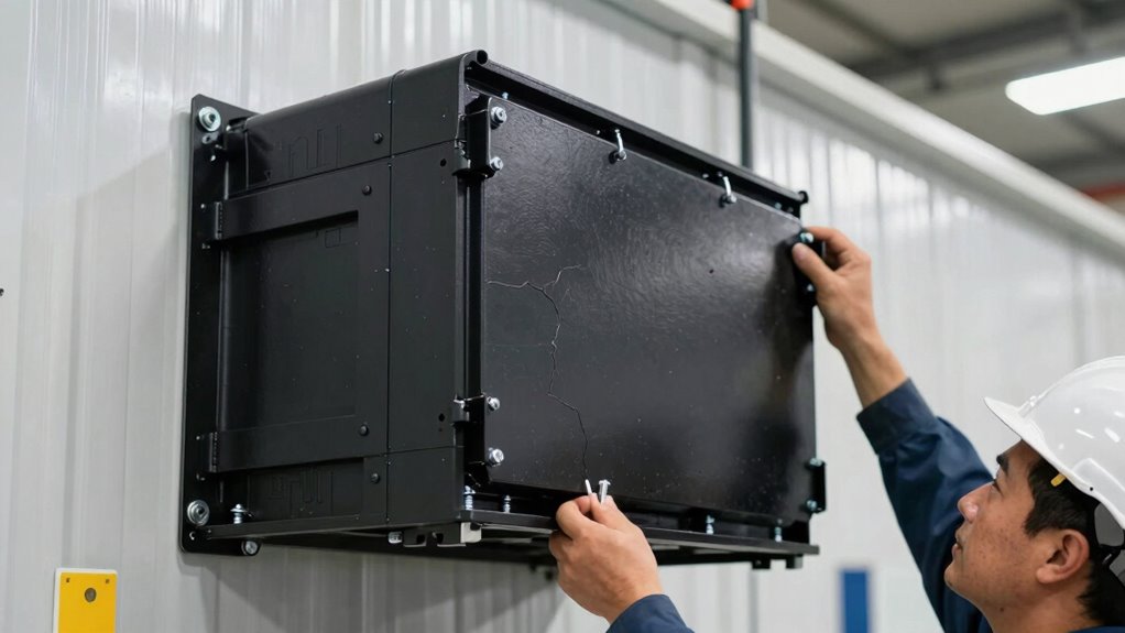 secure heavy housing installation