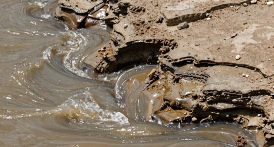 sediment buildup from pressure