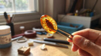 This whole scorpion trapped in 100million year old Burmese amber