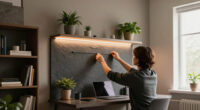 A Renter-Friendly Wall And IKEA BILLY Created A Moody Office