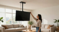 She Didn't Want Her TV Taking Up Wall Space — So She Hung It From The Ceiling