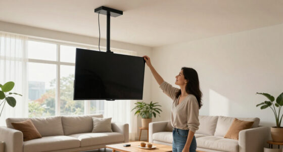 She Didn't Want Her TV Taking Up Wall Space — So She Hung It From The Ceiling