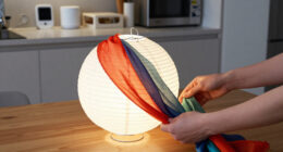She Draped A Scarf Over IKEA’s Paper Lantern, And It Looks Custom