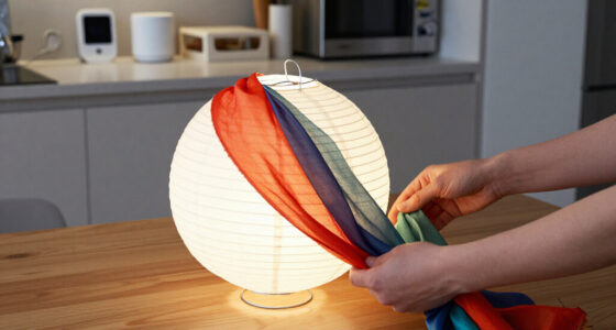 She Draped A Scarf Over IKEA’s Paper Lantern, And It Looks Custom