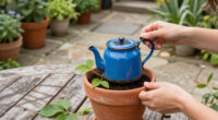 Gardener Turns An Old Teapot And Planter Into The Cutest Outdoor Light Feature
